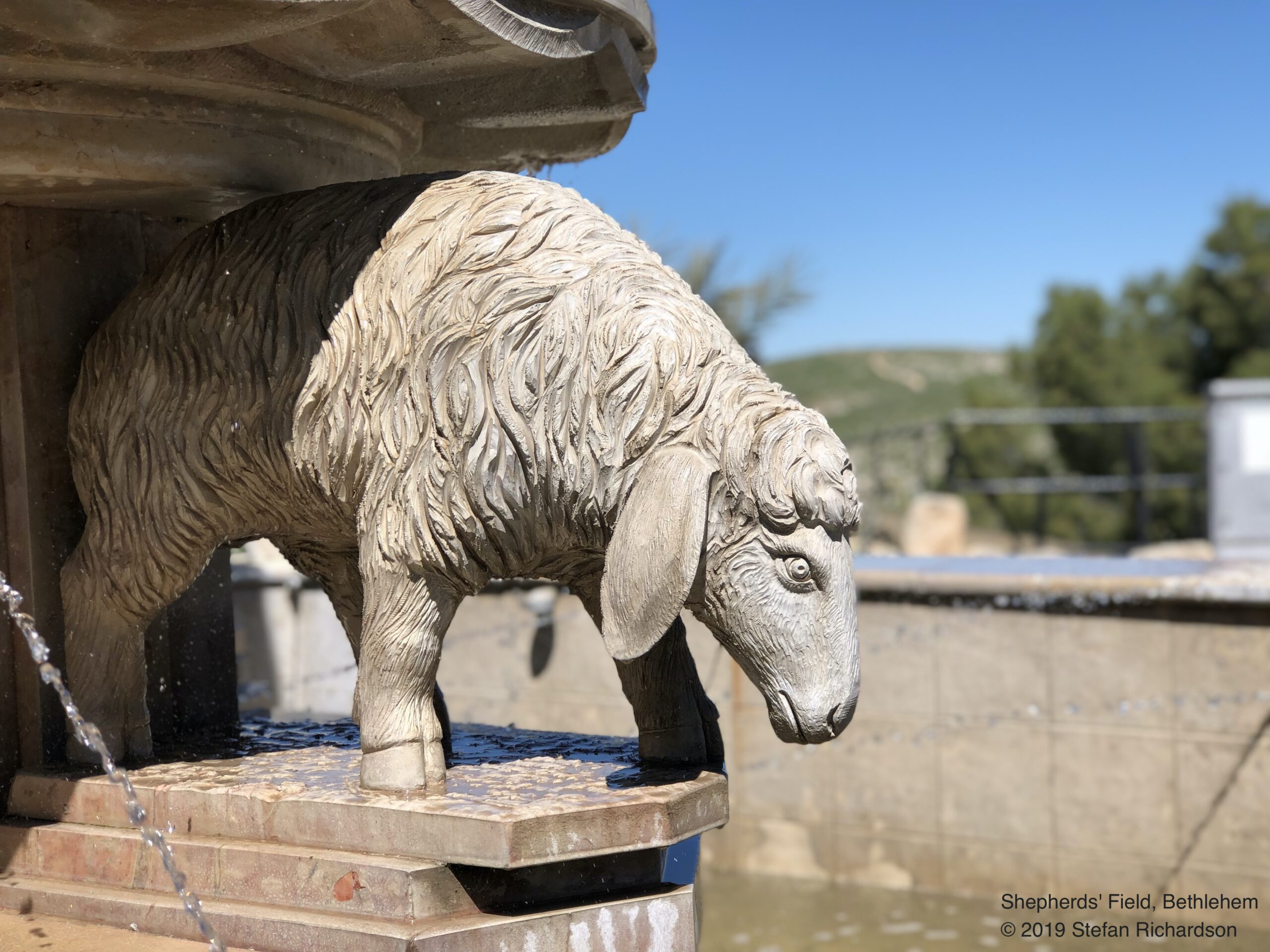 Sheep Fountain at the Shepherds' Field in Bethlehem